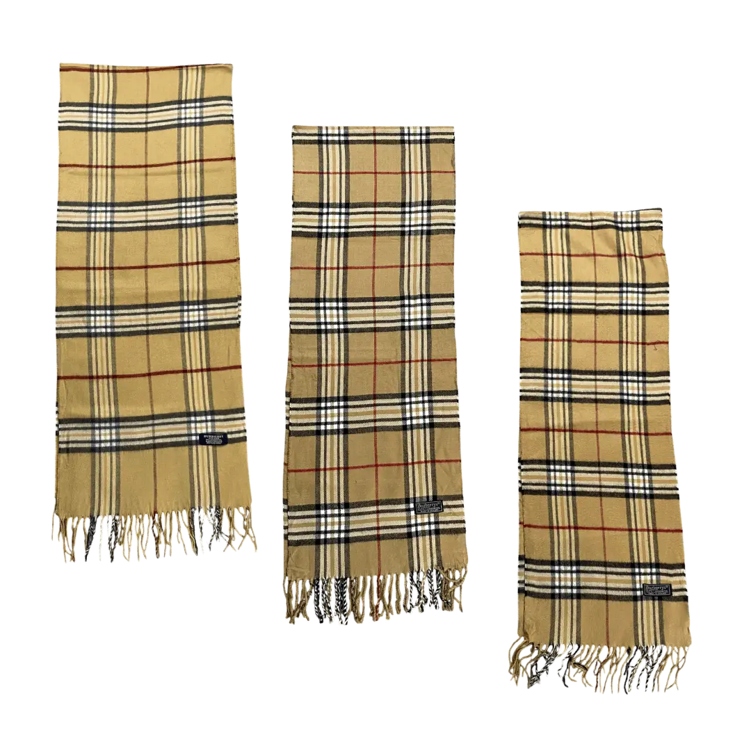 Echarpes Burberry beige retravaillées x5 La Box